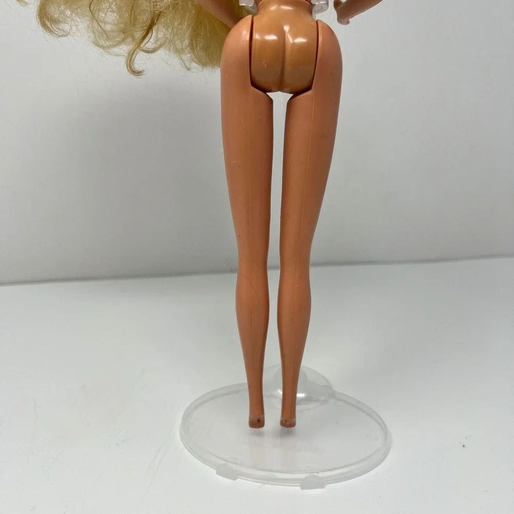 Mattel Barbie Doll 11.5‎ Inch Blonde Green Jumpsuit Gold Shoes 1966 Body 1980s